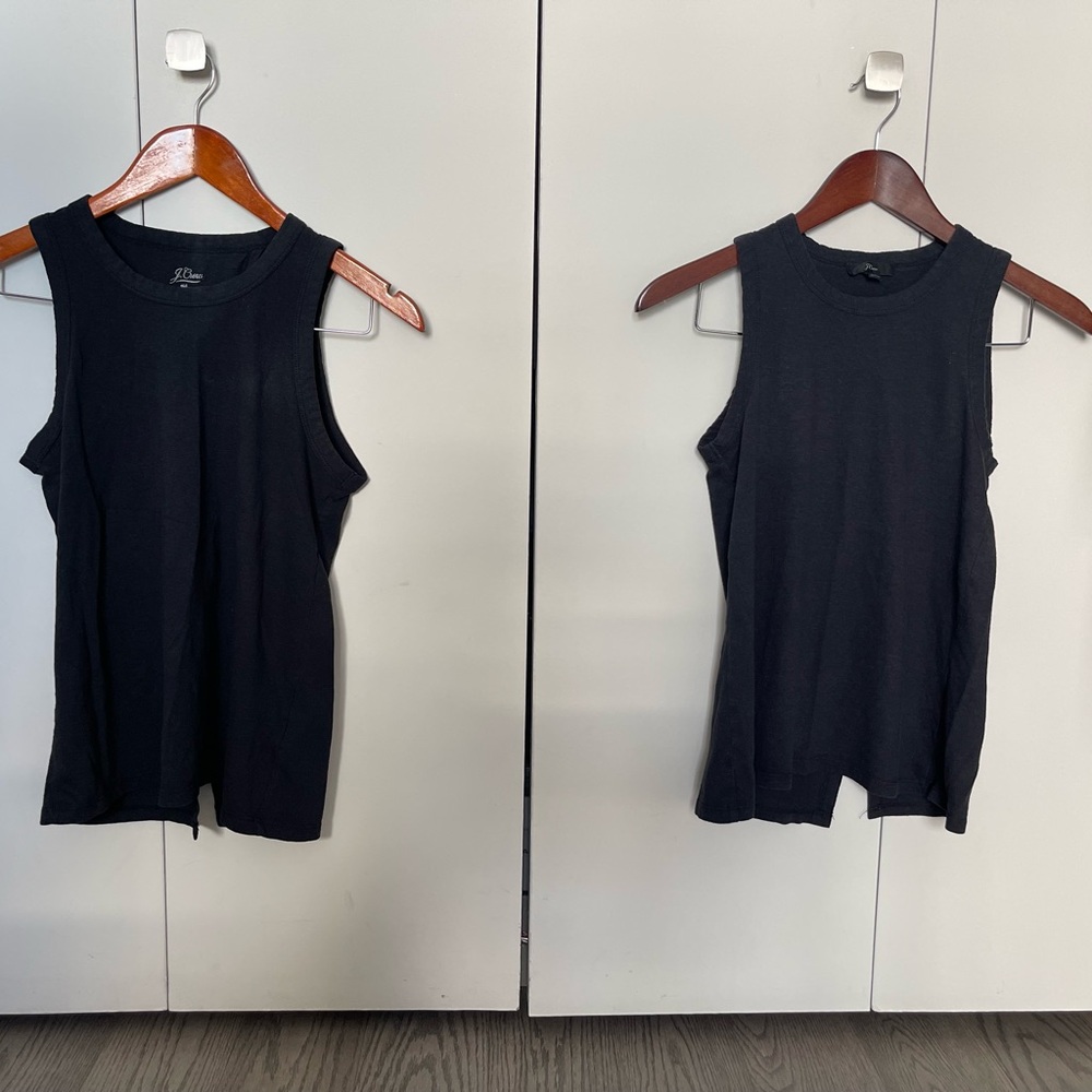 J. Crew bundle tie back tank top xs black